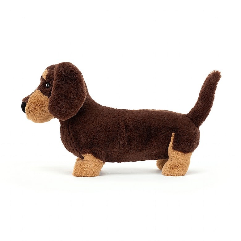 Jellycat Otto Sausage Dog - Small. With soft long ears, a perky tail, golden eyebrows and sassy spirit, bright-eyed Otto's a playful little pup! Say It Baby Gifts. Coloured paws view