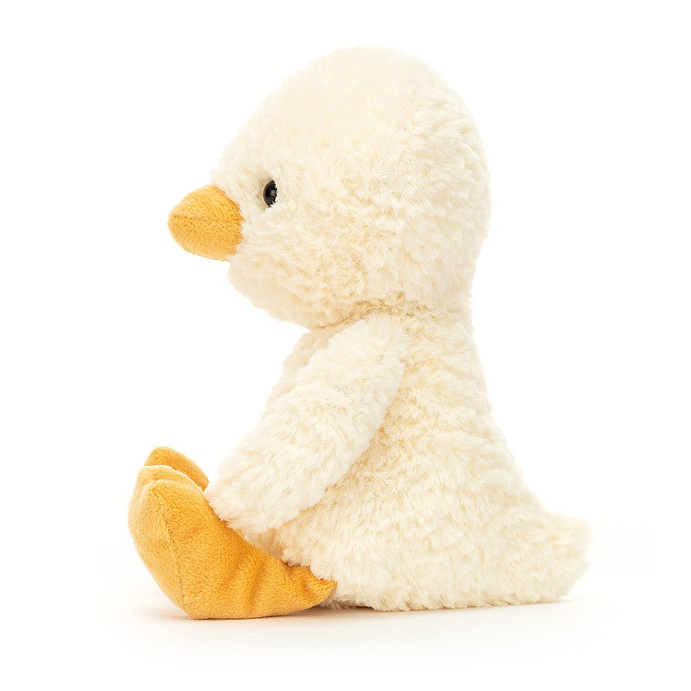 Jellycat Tumbletuft Duck - a gorgeous fluffy chick full of happiness! TUM3D Sold by Say It Baby Gifts