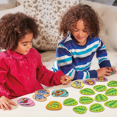 Jumble Jungle Game by Orchard Games - a wild pairs matching game! Designed for children aged 2-5 and for 2-4 players. 