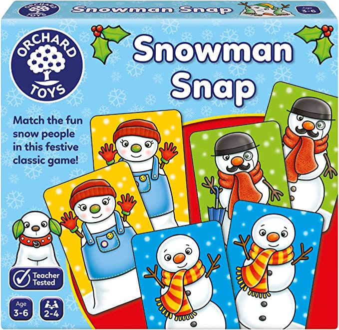 Snowman Snap by Orchard Toys -  A classic snap game with a festive twist! Sold by Say it Baby Gifts